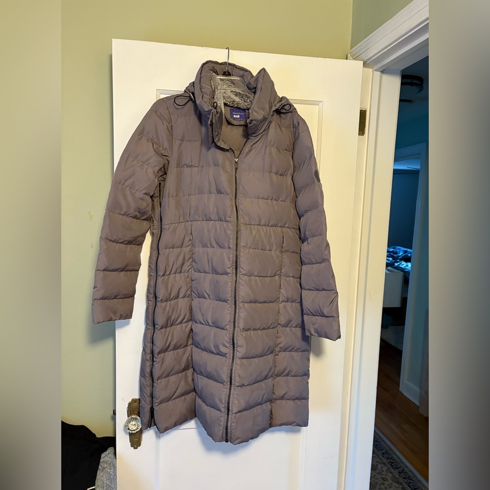 Seraphine Maternity Gray Puffer Coat